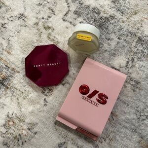 Fenty Beauty Cream Blush Duo, ONE SIZE cheek clapper trio, and Farmacy Cream